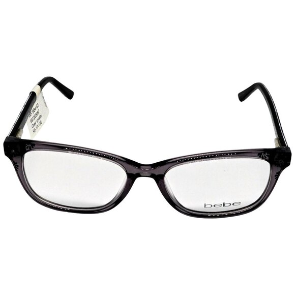 Bebe BB4163 Grey Crystal Eyeglass Frames 55-17-135 Women’s Rectangle Optical Gla - Picture 2 of 7